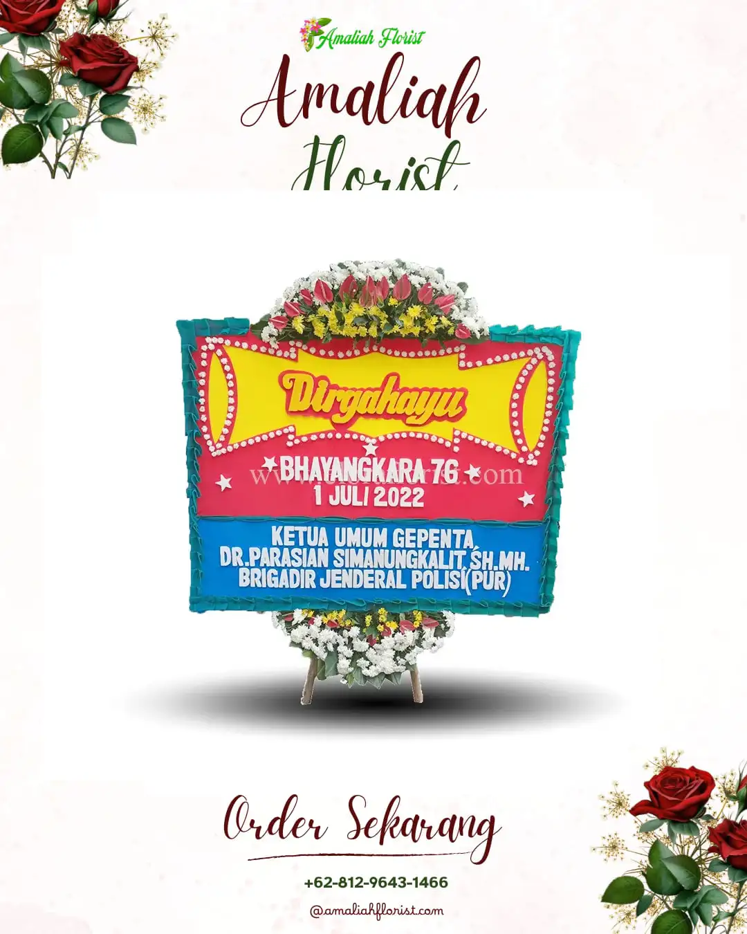 Papan Bunga HUT Ulang Tahun Cot Girek